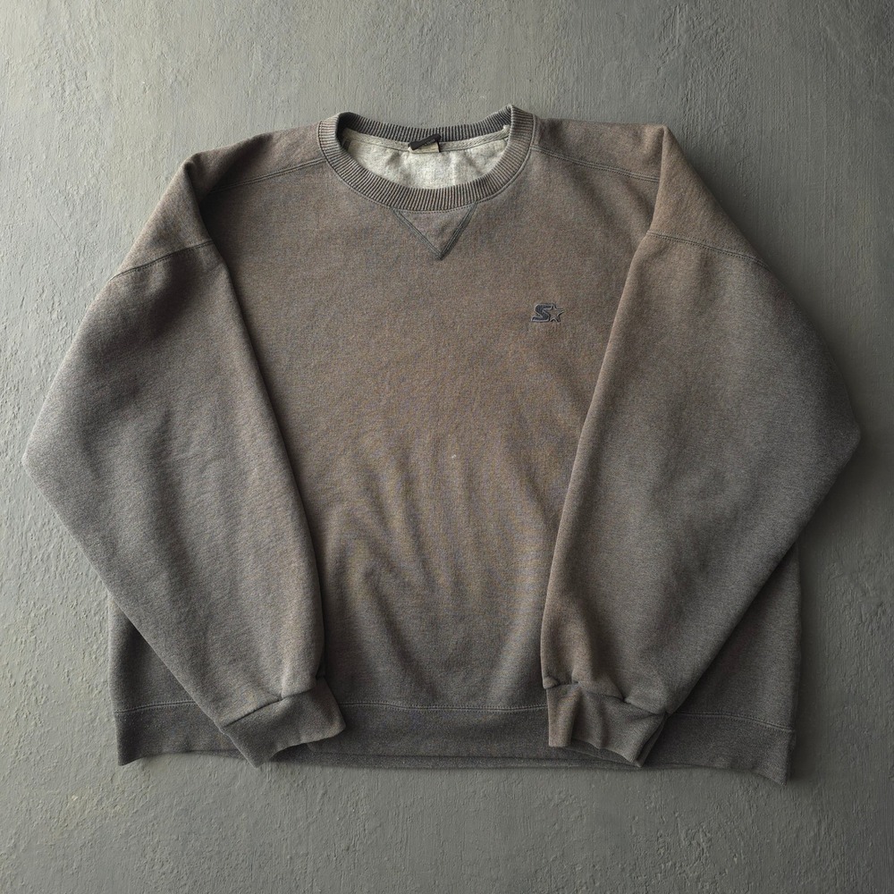 Vintage 2000s Starter Brown Sweatshirt 2XL Faded Pullover
